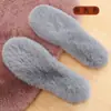Plantillas para hombres y mujeres adultos, engrosadas, imitación de pelo de conejo, cálidas de invierno, terciopelo, a prueba de frío, felpa, plantillas cálidas para niños, zapatos de algodón