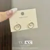 Pendientes de Flor Roscados de Nuevo Estilo Coreano para Mujer, Lujo Ligero, Pendientes Únicos y Exquisitos de Perlas con Borlas, Pendientes Versátiles de Gama Alta