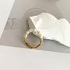Anillo Redondo de Perlas Shijia para Mujer, Diseño de Nicho, Perla Barroca Vintage, Anillo Simple de Amistad