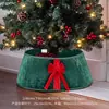 Falda para árbol de Navidad, Decoraciones de Navidad, Cubierta para base de árbol de Navidad, Falda para árbol de terciopelo con elfo de lentejuelas tridimensional, Estampado tridimensional