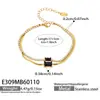 Pulseira Corrente de Lâmina Dupla Zircônia Cúbica Completa Estilo Europeu e Americano Luxo Leve, Aço Inoxidável Banhado com Ouro 18K Real, Joia Minimalista de Nicho
