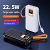 Kit Power Bank Móvel 10000mAh, Power Bank de Carregamento Rápido com Cabo Embutido, Placa PCB (PCBA), Carcaça Pode Ser Impressa com Logotipo