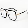 Nuevas gafas TR90 cuadradas de gran tamaño con protección contra la luz azul, sencillas y con personalidad, con cubierta facial lisa y decorativa, para miopía.