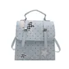 Mochila Feminina Estilo College 2026 Nova Moda Céu Estrelado Portátil Transversal Pequena Bolsa Escolar Diária Leve Mochila