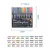 Caneta Contorno Dupla Linha 48 Cores DIY Caderno de Recortes Cartão de Boas Festas Caneta Flash Pintura de Estudante Marcador Fluorescente para Graffiti