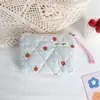 Nova Carteira de Moedas Acolchoada de Veludo de Algodão com Estampa de Desenho Animado Fofo, Bolsa de Armazenamento de Grande Capacidade, Bolsa Portátil para Batom e Fones de Ouvido