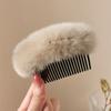 Adorable tocado de peine peludo para niña, artefacto para peinar el flequillo roto, peineta de moda otoño e invierno, pasador lateral
