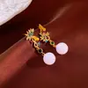 Liquidação Especial~Brincos Pendentes Quadrados com Diamante Incrustado de Agulha de Prata Luxo Acessível Brincos Versáteis de Alta Qualidade Brincos Simples de Nicho