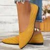 Zapatos planos de suela blanda exclusivos 4335 transfronterizos europeos y americanos en stock, zapatos planos poco profundos elásticos de punta fina, tallas grandes transfronterizas, venta al por mayor de tallas grandes