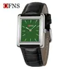 Reloj Cuadrado Retro Oufani de Cuarzo Correa Simple Versátil Reloj Literario para Estudiantes Sin Segundero Delgado para Mujer