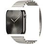 Adequado para relógio de geração applewatch10 com botão destacável pulseira de aço inoxidável corrente pulseira de metal