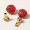 Pulsera Cadena Pagoda de Tres Pisos Cabeza de Buda Ágata Roja Estrella y Luna Rudraksha Accesorios DIY con Cuentas