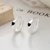 Pendientes brillantes de cara sonriente para mujer, plata de ley 925, estilo simple, combinan con todo, pendientes de moda, joyería de oreja elegante de alta calidad para Instagram