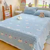 Lençol de cama de veludo de leite, com forro de fleece e espessado, de alto peso, estilo cartoon, com estética feminina, adequado para uso no inverno, lavável à máquina, manta de pelúcia
