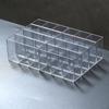 Caja de Almacenamiento de Escritorio Transparente de Tres Compartimentos Montada en la Pared Gabinete con Espejo Cosméticos Lápiz Labial Brocha para Cejas Cuidado de la Piel Estante de Almacenamiento de Cocina