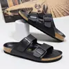 Sandalias Casuales de Exterior de Nuevo Estilo Transfronterizas para Parejas, Sandalias de Punta Abierta a la Moda, Sandalias de Hebilla, Pantuflas Elegantes para el Hogar