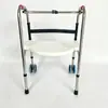 Ayuda para caminar para personas mayores, bastón de rehabilitación para caminar, dispositivo de asistencia para caminar, ayuda para caminar empujable y sentable con ruedas