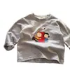 Camiseta Bebê Masculina 2026 Manga Longa Estilo Japonês, Top Versátil 100% Algodão para Meninas Pequenas, Estilo Outono