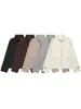 Novedad de Otoño Estilo Europeo y Americano Cuello Alto Chaqueta Corta para Mujer Cremallera con Hebilla Metálica Chaqueta Suelta Textura de Lana Top