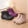 Botas de lluvia nuevas de caña corta para mujer, impermeables, a la moda, adecuadas para usar al aire libre, forradas de forro polar para abrigar, antideslizantes, ligeras e ideales para uso en la cocina