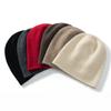 Gorro de Cachemira de Otoño e Invierno para Mujer, Cálido Versátil Gorro de Punto, Protección Simple para las Orejas, Gorro Holgado de Color Sólido que Afina el Rostro, Lujo Ligero