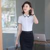 Camisa de Manga Corta para Mujer 2020 Primavera Nueva Vestido Profesional para Mujer Top con Sentido del Diseño Nicho Camisa de Trabajo Traje de Moda