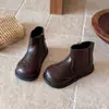 Botas Martin para Niños Botas para Niñas 2026 Otoño Nuevo Estilo Británico Botas de Cuero Suela Suave Antideslizantes Botas Individuales Botas Cortas para Niña Pequeña