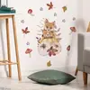 BR1230E Zorro de Dibujos Animados Hongo de Arce Estrellas Autoadhesivo Anime Papel Tapiz Cuento de Hadas Habitación Infantil Pegatinas Decorativas