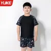 Roupa de Banho Infantil para Meninos, Maiô de Duas Peças para Crianças Acima do Peso, Novo Modelo 2025, Conjunto de Roupa de Banho Profissional para Treinamento Juvenil