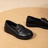 Direto da fábrica novos sapatos femininos não cansam os pés sapatos de mãe fundo macio confortável leve sapatos para meia-idade bico redondo sapatos de couro
