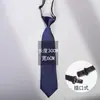 Corbata Versátil Negra Sin Nudo Estilo Casual Coreano Formal Negocios para Hombre con Cierre de Cremallera Lazy Color Sólido para el Trabajo