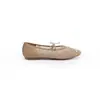 2026 Nuevo Modelo Diamante Galaxia~ Estilo Hada Punta Redonda Malla con Lazo de Pedrería Zapatos de Ballet de Moda para Mujer