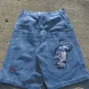 Comercio Electrónico Transfronterizo Shorts JNCO Y2K Hip-hop 2023 Harajuku Gótico Bolsillo Jeans Sueltos Shorts Hombre