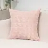 Funda de Cojín Rayada de Pana Transfronteriza Color Sólido Funda de Almohada Decorativa para Sofá de Sala de Estar Fabricante en Stock