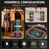 Altavoz Bluetooth Portátil para Exteriores y Escritorio Sing-E de 4 pulgadas con Luces LED Soporta Función de Radio FM