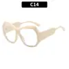 Gafas de sol poligonales de nueva moda transfronterizas, lujo ligero europeo y americano, gafas decorativas simples y casuales, gafas de sol de celebridad de internet para pasarela