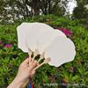 Abanico Redondo Pequeño de Papel Xuan de Tamaño Mediano Mango de Bambú Nan Abanico de Pintura DIY en Blanco Abanico de Papel para Foto Danza Abanico de Pintura Flotante Venta al por Mayor