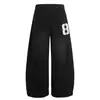 Pantalones de Chándal Anchos con Estampado Degradado Retro Americano para Hombre y Mujer 2025 Nuevo Estilo Caídos Perezosos Sueltos Casuales tipo Cimitarra