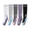 Calcetines Deportivos de Compresión Profesional para Pantorrilla para Mujer, Tubo Largo, Adecuados para Saltar la Cuerda, Correr, Tenis, Fitness, Senderismo, Bádminton, Uso Especial para Mujer