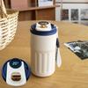 Taza de Café con Pantalla Inteligente de Temperatura, Vaso Termo de Vacío de Acero Inoxidable 316 para Niñas, Vaso de Agua Anti-Caídas para Montar en el Coche de Aspecto Elegante