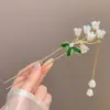Novo Grampo de Cabelo Antigo com Borla Estilo Chinês para Mulheres, Grampo de Cabelo Hanfu de Alta Qualidade, Grampo de Cabelo Elegante, Acessório para Saia Rosto de Cavalo, Ornamento de Cabelo