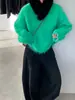 Suéter de Forro Polar Simple y Versátil Jiangzuo para Mujer, Nuevo Jersey de Punto de Cuello Redondo para Otoño/Invierno U1438