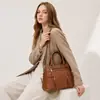 Bolsa de ombro multi-bolsos para comércio exterior transfronteiriço, bolsa de mão grande de couro macio lavado vintage, bolsa transversal crossbody transfronteiriça atacado