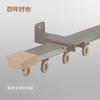 Deyu fabrica rieles para cortinas de aleación de aluminio ultradelgados personalizados, rieles rectos para ventanas flotantes, rieles para cortinas lisos y silenciosos, venta al por mayor