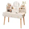 Tocador para dormitorio, minimalista y moderno, nuevo estilo popular 2026, apartamento pequeño, mueble de almacenamiento de mesita de noche de lujo ligero, tocador integrado