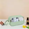 Bolsa de Cosméticos Transparente de PVC Grande Capacidade Bolsa de Banho Portátil de Viagem Bolsa de Higiene Pessoal à Prova d'Água Bolsa de Armazenamento de Cosméticos