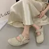 Sandalias Abiertas con Lazo, Pantuflas Estilo Birkenstock para Mujer, Nuevas Medias Pantuflas de Punto Hueco Verano 2025 con Aumento Interno de Altura y Perlas