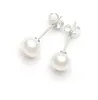 Brincos de Pérola em Prata 925 Brincos de Pérola Natural de Água Doce Real Joias de Prata Quente para Mulheres Furos Pequenos e Pequenos nas Orelhas
