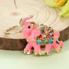 Llavero de Elefante Nuevo Lindo Incrustado con Pedrería Transfronterizo Creativo Llavero de Elefante 3D Colgante de Bolso de Nicho