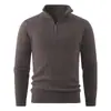 Novo suéter de tricô masculino Amazon transfronteiriço para comércio exterior, peça básica casual jovial, blusa quente com meia-gola